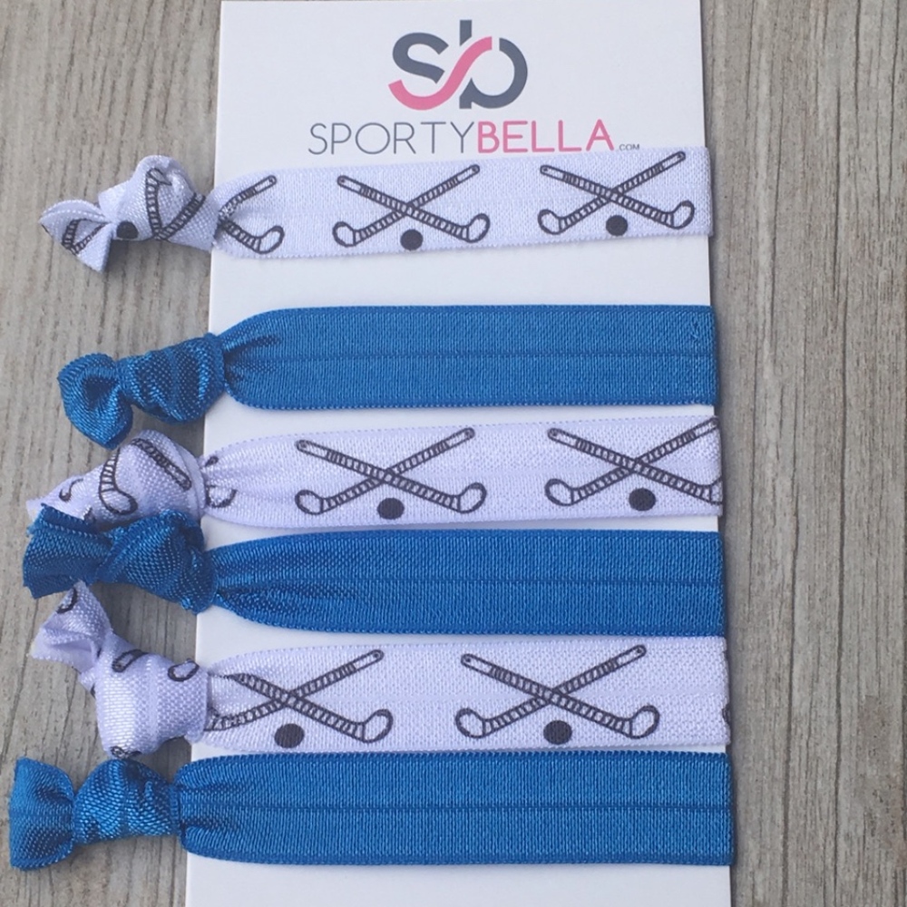 Blue Field Hockey Hair Ties Elastics
